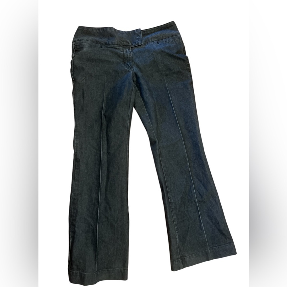 Miss Bisou Y2K Black Washed  Flare Jeans with Front Seam